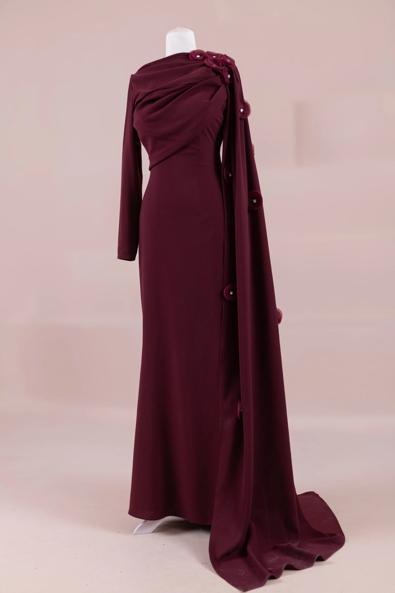 Mire Tesettür Abiye - FioraofDress - tesettur - abiye - BORDO - 38 - hijab - evening - dress