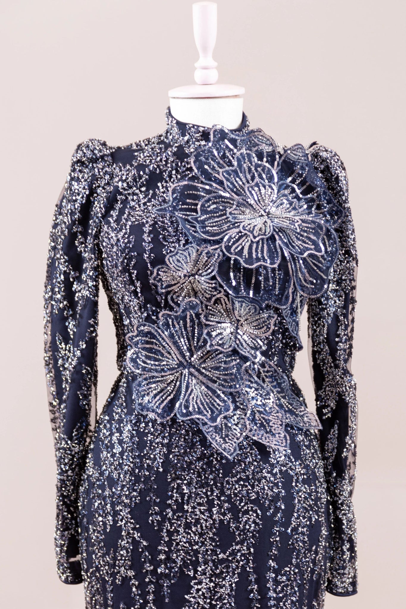 Najma Tesettür Abiye - FioraofDress - tesettur - abiye - LACİVERT - 36 - hijab - evening - dress