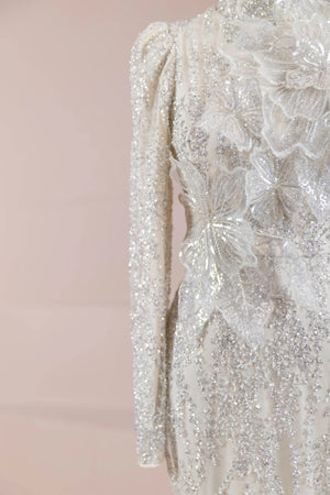 Najma Tesettür Abiye - FioraofDress - tesettur - abiye - krem - 36 - hijab - evening - dress