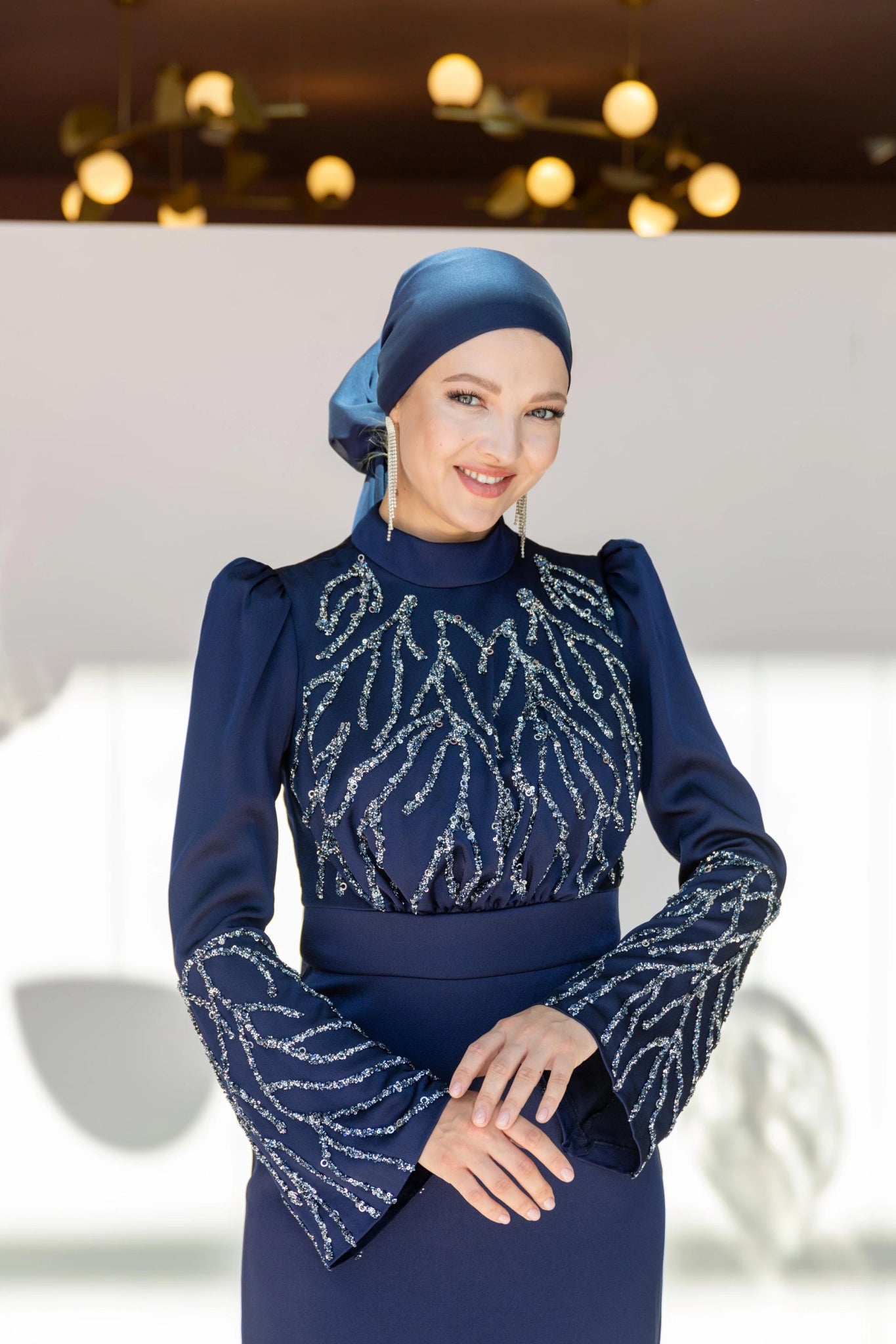 Narin Tesettür Abiye - FioraofDress - tesettur - abiye - 36 - lacivert - hijab - evening - dress