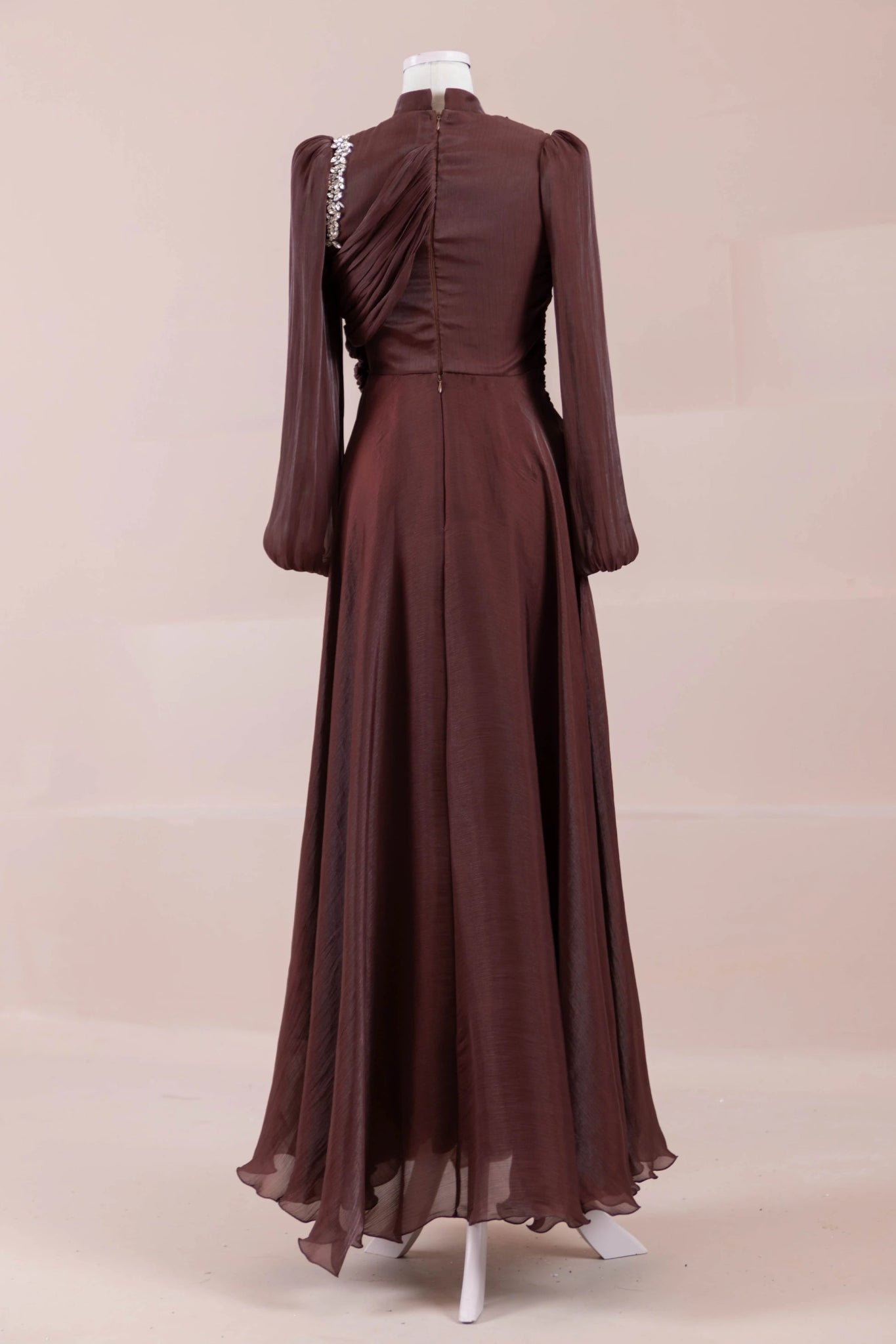 Nedya Tesettür Abiye - FioraofDress - tesettur - abiye - bery burgundy - 38 - hijab - evening - dress