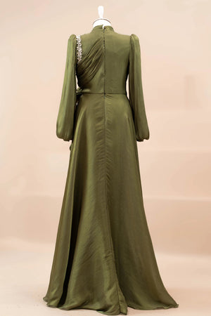 Nedya Tesettür Abiye - FioraofDress - tesettur - abiye - Çimen yeşili - 38 - hijab - evening - dress