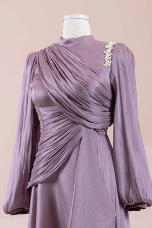 Nedya Tesettür Abiye - FioraofDress - tesettur - abiye - LİLA - 38 - hijab - evening - dress
