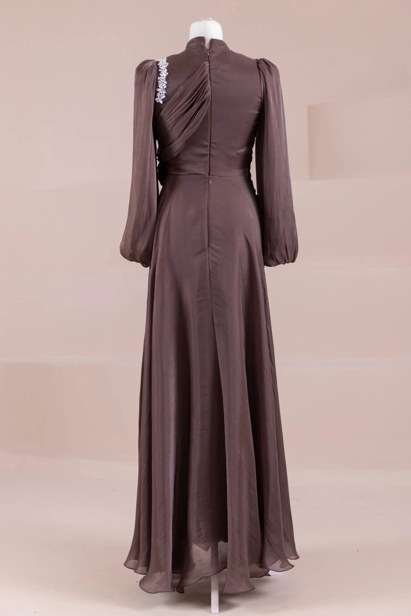 Nedya Tesettür Abiye - FioraofDress - tesettur - abiye - Mocha - 38 - hijab - evening - dress