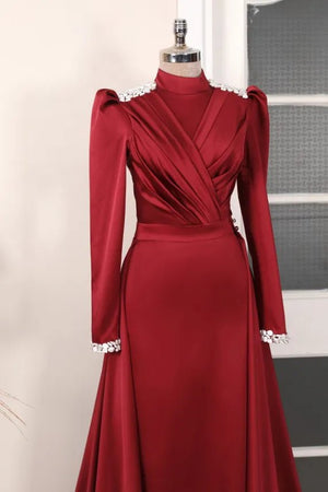 Niran Tesettür Abiye - FioraofDress - tesettur - abiye - BORDO - 36 - hijab - evening - dress