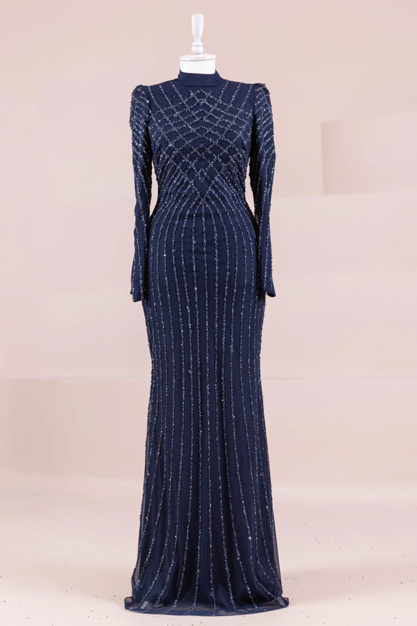 Niva Tesettür Abiye - FioraofDress - tesettur - abiye - LACİVERT - 38 - hijab - evening - dress