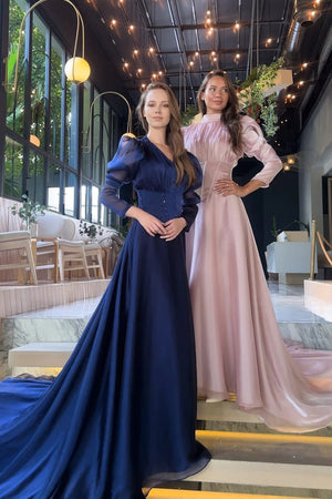 Ophelia - FioraofDress - tesettur - abiye - Pudra - 36 - hijab - evening - dress