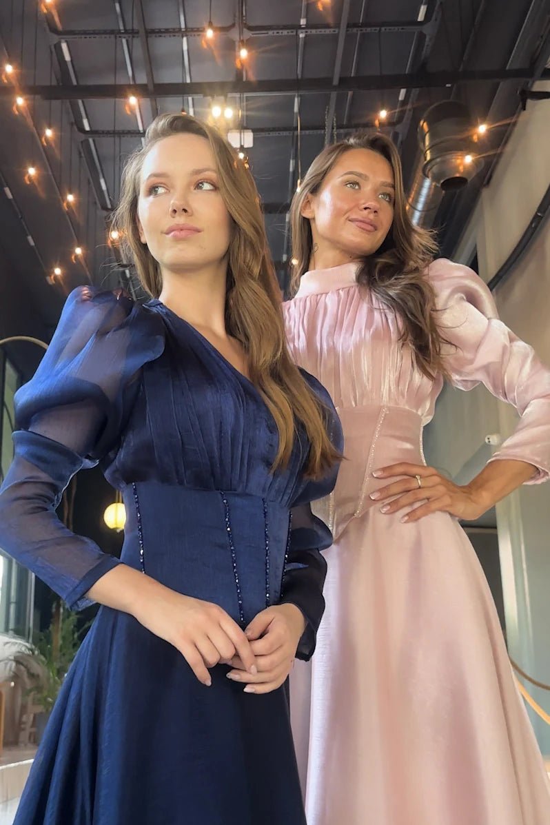 Ophelia - FioraofDress - tesettur - abiye - Pudra - 36 - hijab - evening - dress