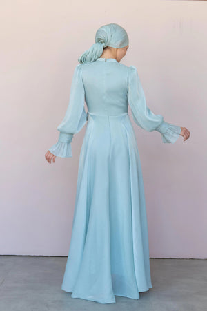 Orkide Tesettur Abiye - FioraofDress - tesettur - abiye - 38 - mint yeşili - hijab - evening - dress