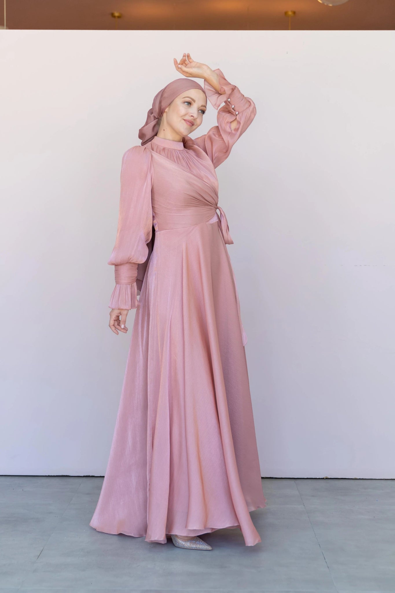 Orkide Tesettur Abiye - FioraofDress - tesettur - abiye - 38 - Somon - hijab - evening - dress