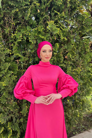 Parla Tesettür Abiye - FioraofDress - tesettur - abiye - 44 - PEMBE - hijab - evening - dress