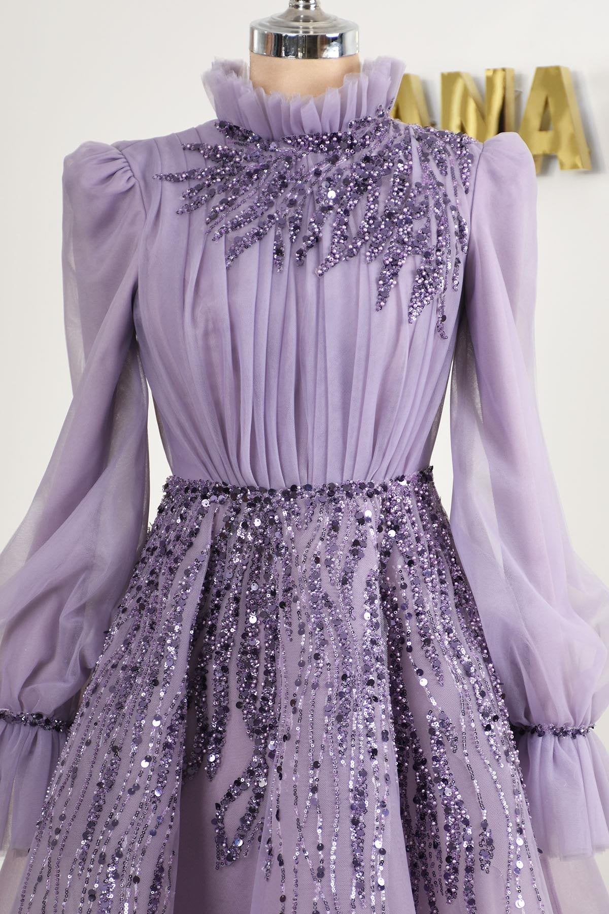 Patrica Tesettür Abiye - FioraofDress - tesettur - abiye - LİLAA - 38 - hijab - evening - dress