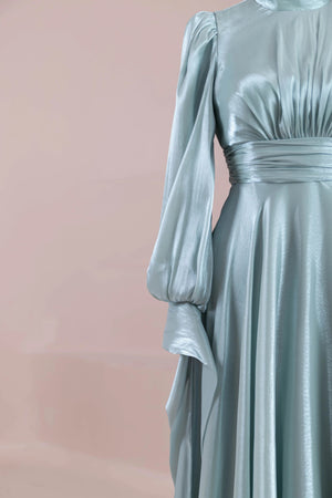 Pearl Tesettür Abiye - FioraofDress - tesettur - abiye - mint yeşili - 38 - hijab - evening - dress
