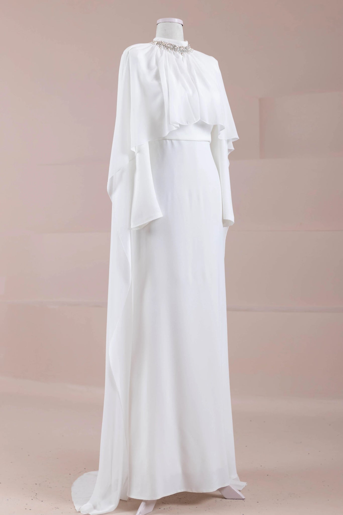 Peleris Tesettür Abiye - FioraofDress - tesettur - abiye - Beyaz - 38 - hijab - evening - dress