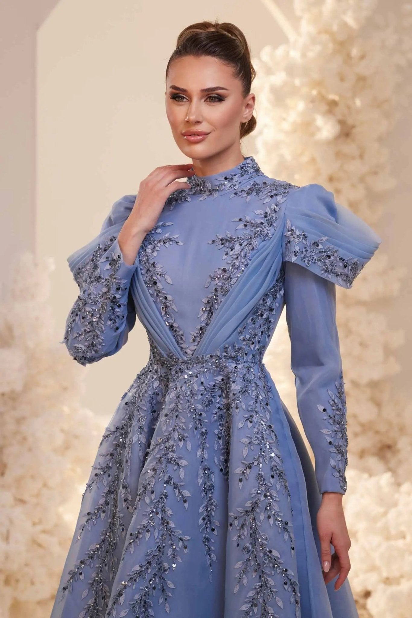 Queen Tesettür Abiye - FioraofDress - tesettur - abiye - indigo - 38 - hijab - evening - dress