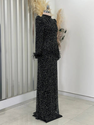 Rachelle Tesettür Abiye - FioraofDress - tesettur - abiye - Siyahh - 38 - hijab - evening - dress