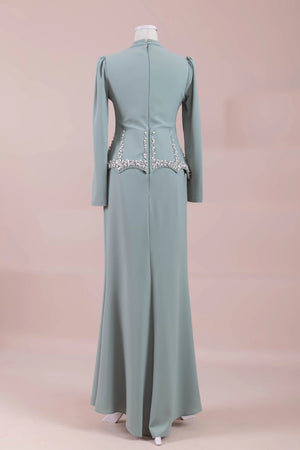 Ranya Tesettür Abiye - FioraofDress - tesettur - abiye - mint - 38 - hijab - evening - dress