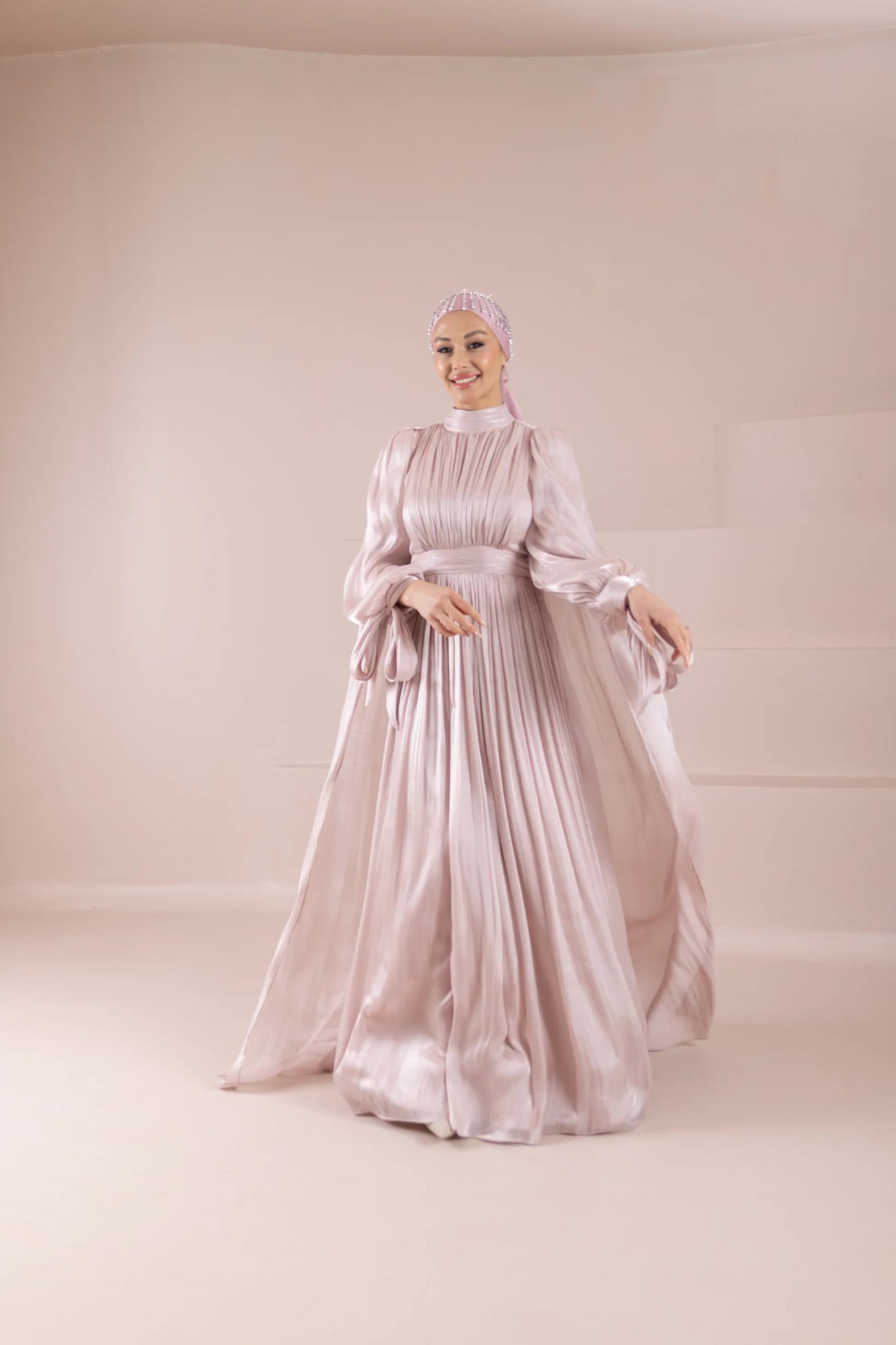 Renna Tesettür Abiye - FioraofDress - tesettur - abiye - Pudra - 36 - hijab - evening - dress