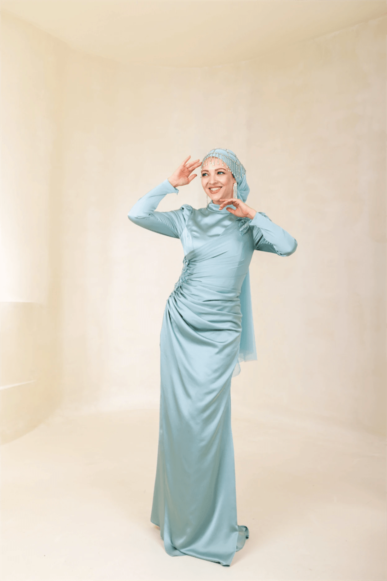 Romola Tesettür Abiye - FioraofDress - tesettur - abiye - 44 - mint - hijab - evening - dress