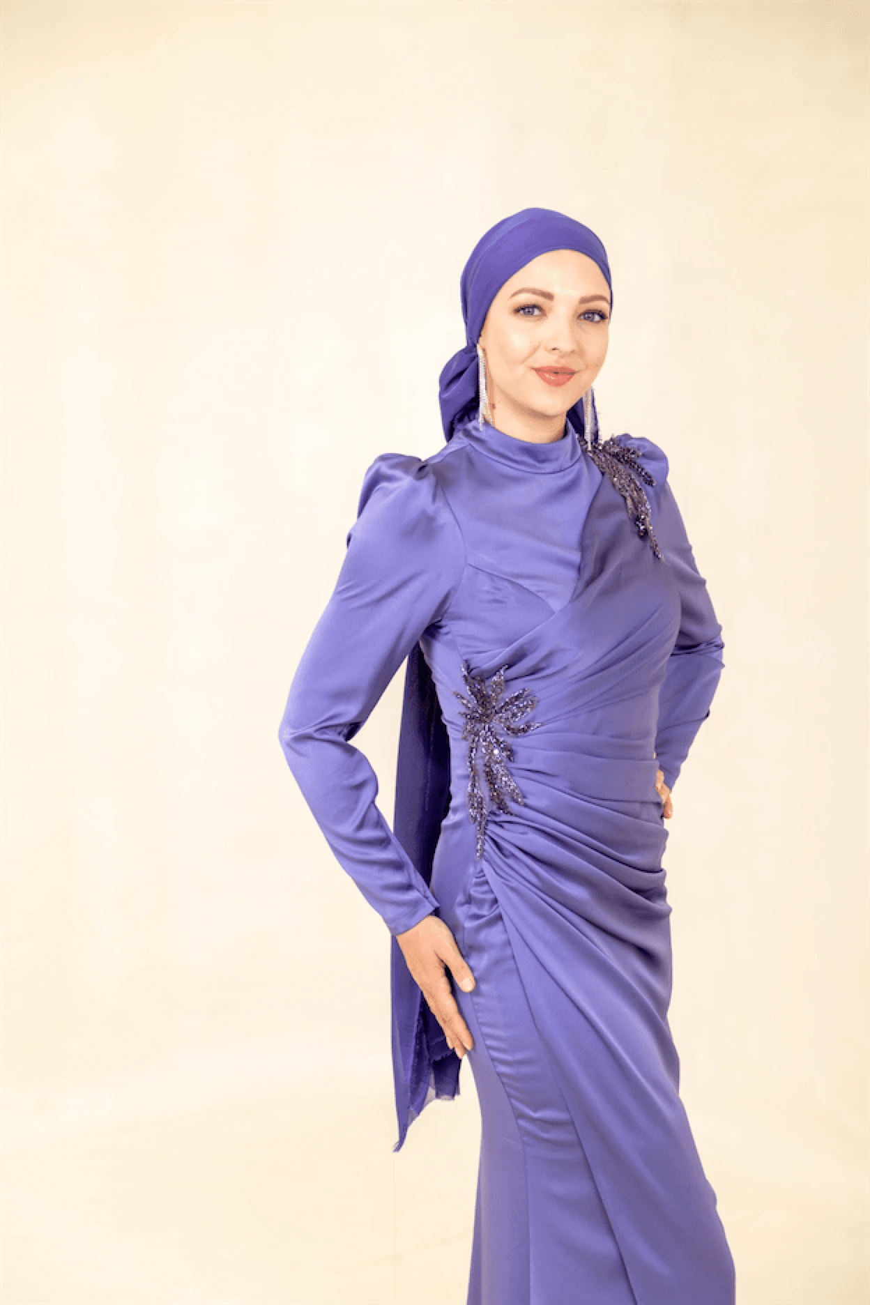 Romola Tesettür Abiye - FioraofDress - tesettur - abiye - 44 - Lavanta - hijab - evening - dress
