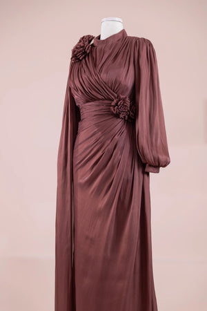 Rosavé Tesettür Abiye - FioraofDress - tesettur - abiye - bery burgundy - 38 - hijab - evening - dress