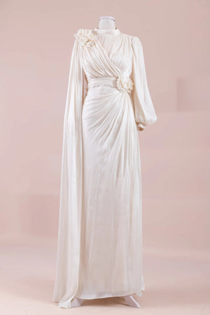 Rosavé Tesettür Abiye - FioraofDress - tesettur - abiye - krem - 38 - hijab - evening - dress