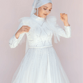 Rosette Tesettür Abiye - FioraofDress - tesettur - abiye - 42 - Beyaz - hijab - evening - dress