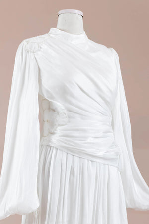 Rovi Tesettür Abiye - FioraofDress - tesettur - abiye - Beyaz - 40 - hijab - evening - dress