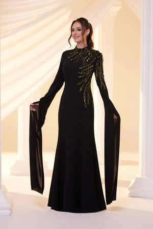 Salkım Tesettür Abiye - FioraofDress - tesettur - abiye - olive - 38 - hijab - evening - dress