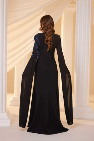 Salkım Tesettür Abiye - FioraofDress - tesettur - abiye - SAX - 38 - hijab - evening - dress