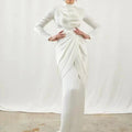 Sanem Ekru Tesettür Abiye - FioraofDress - tesettur - abiye - 44 - Ekru - hijab - evening - dress