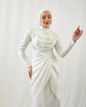 Sanem Ekru Tesettür Abiye - FioraofDress - tesettur - abiye - 44 - Ekru - hijab - evening - dress