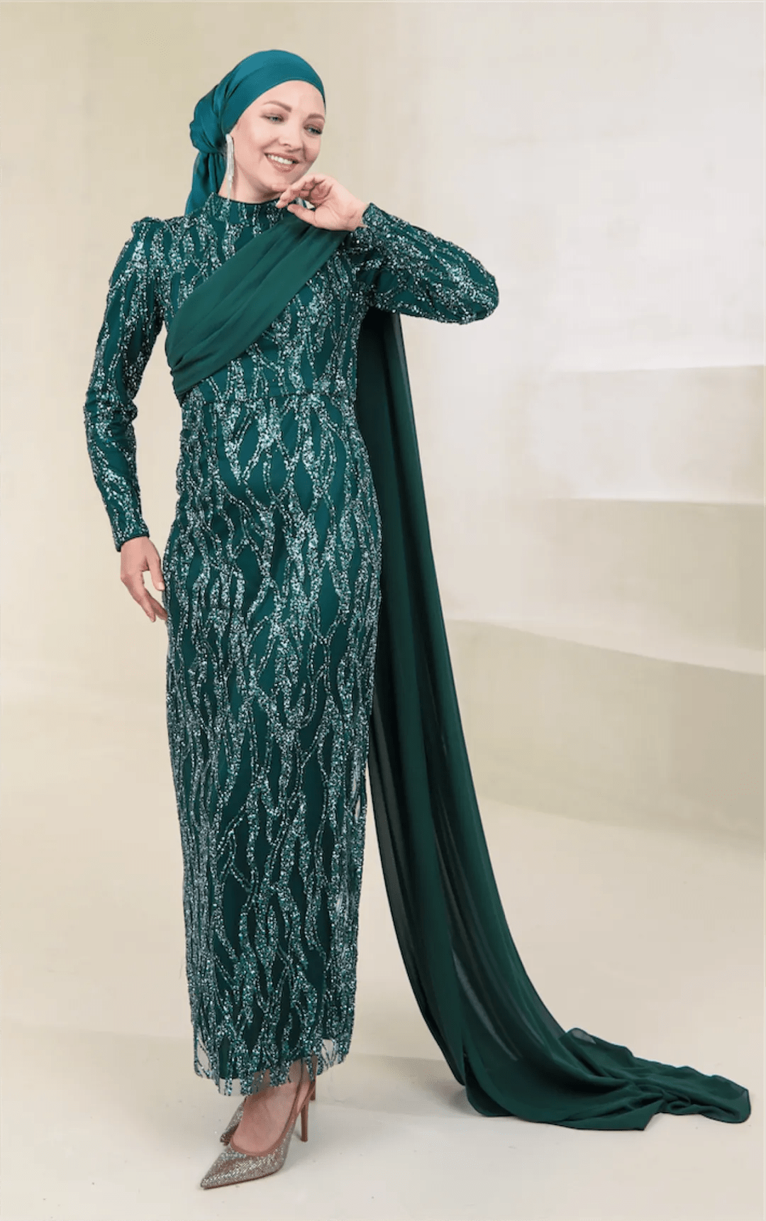 Sare Tesettür Abiye - FioraofDress - tesettur - abiye - Yeşil - 38 - hijab - evening - dress