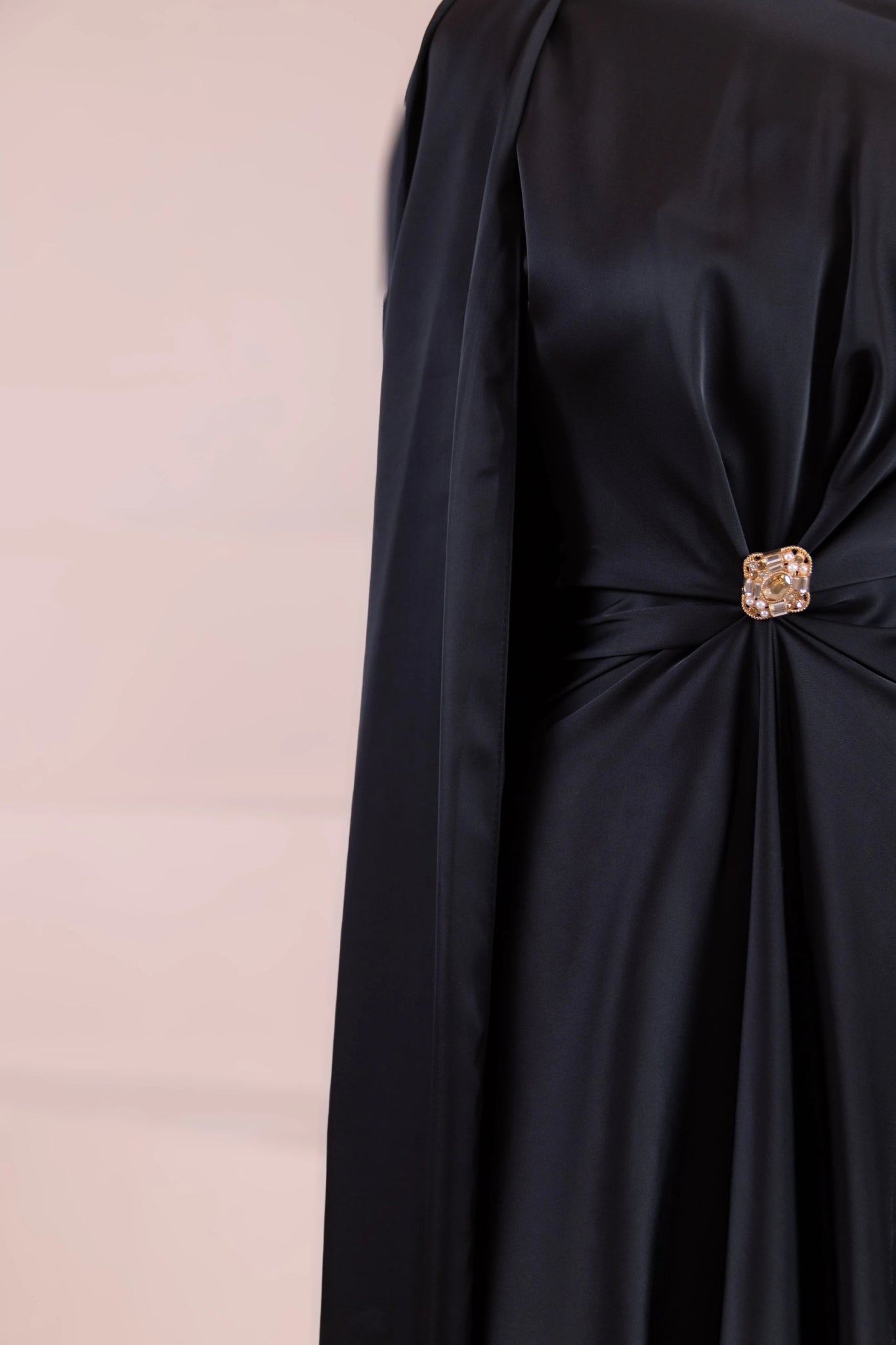 Satenya Tesettür Abiye - FioraofDress - tesettur - abiye - Siyahh - 38 - hijab - evening - dress