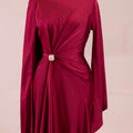 Satenya Tesettür Abiye - FioraofDress - tesettur - abiye - BORDO - 38 - hijab - evening - dress