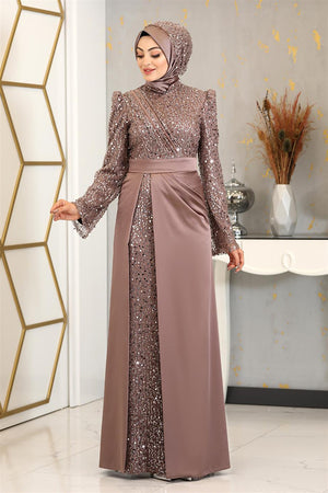 Şehrazat Tesettür Abiye Rose - FioraofDress - tesettur - abiye - 48 - hijab - evening - dress