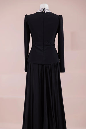 Selva Tesettür Abiye - FioraofDress - tesettur - abiye - SİYAH - 38 - hijab - evening - dress