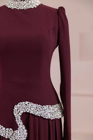 Selva Tesettür Abiye - FioraofDress - tesettur - abiye - BORDO - 38 - hijab - evening - dress