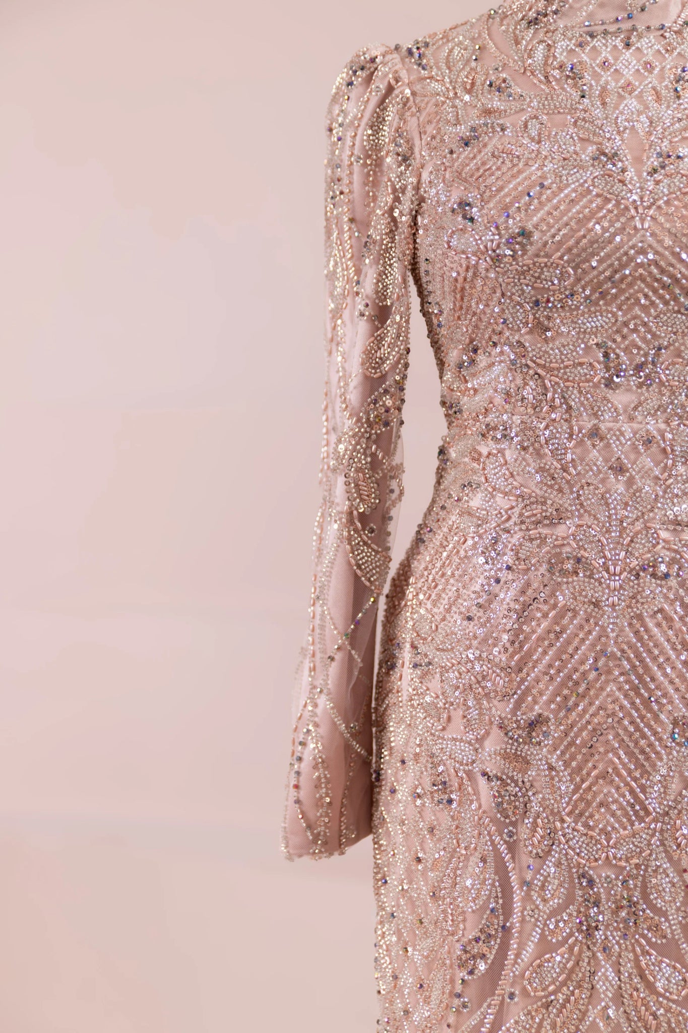 Sena Tesettür Abiye - FioraofDress - tesettur - abiye - Pudra - 38 - hijab - evening - dress