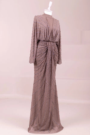 Serel Tesettür Abiye - FioraofDress - tesettur - abiye - Mocha - 36 - hijab - evening - dress