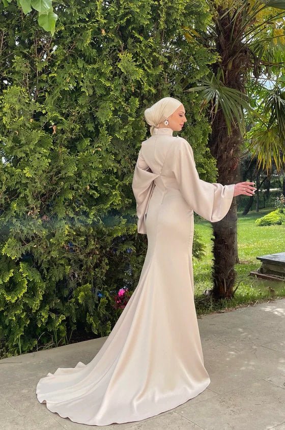 Serra Tesettür Abiye - FioraofDress - tesettur - abiye - 36 - Açık Krem - hijab - evening - dress