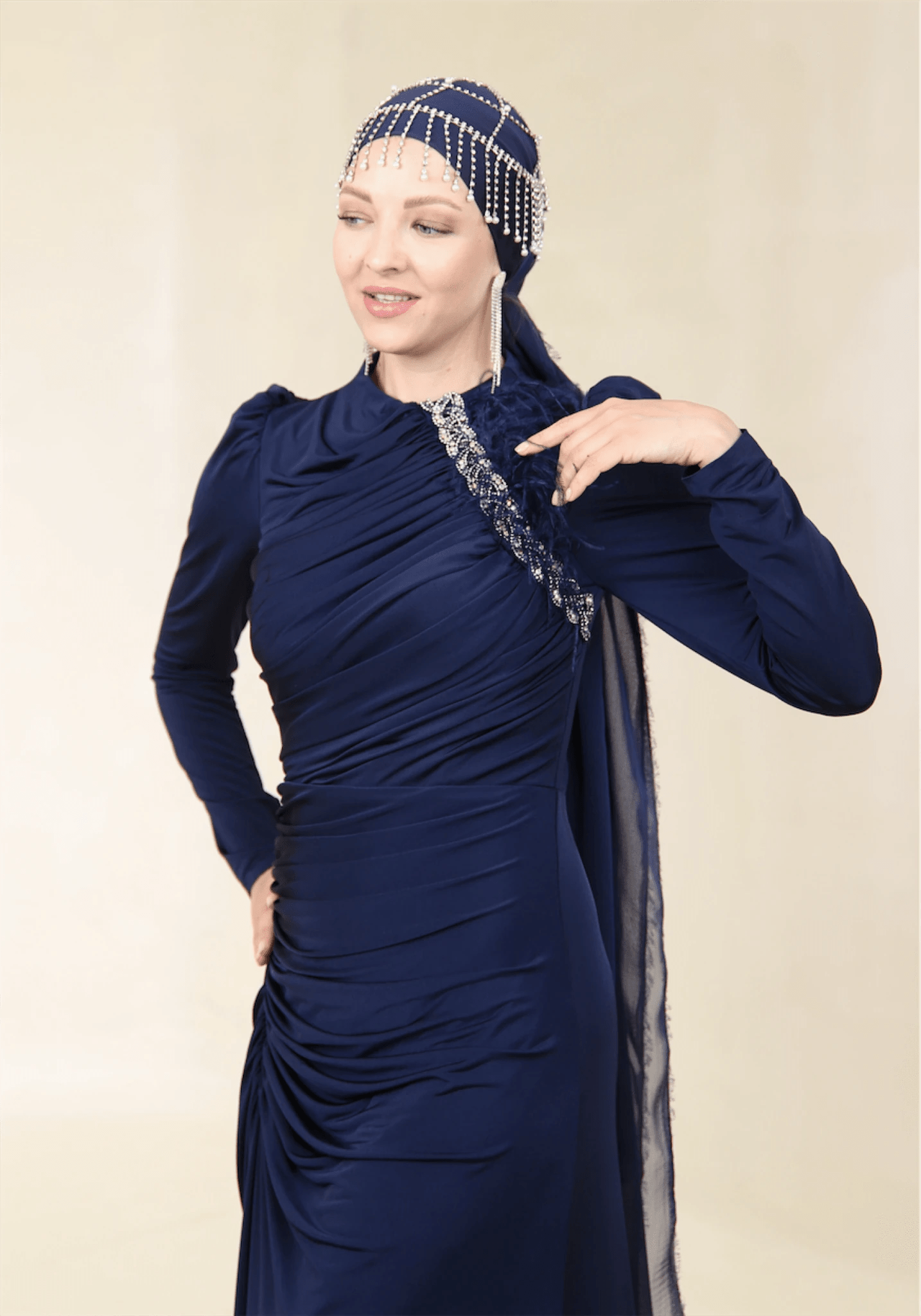Setri Tesettür Abiye - FioraofDress - tesettur - abiye - 44 - lacivert - hijab - evening - dress