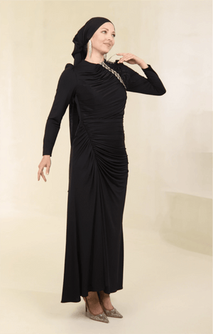 Setri Tesettür Abiye - FioraofDress - tesettur - abiye - 44 - Siyahh - hijab - evening - dress