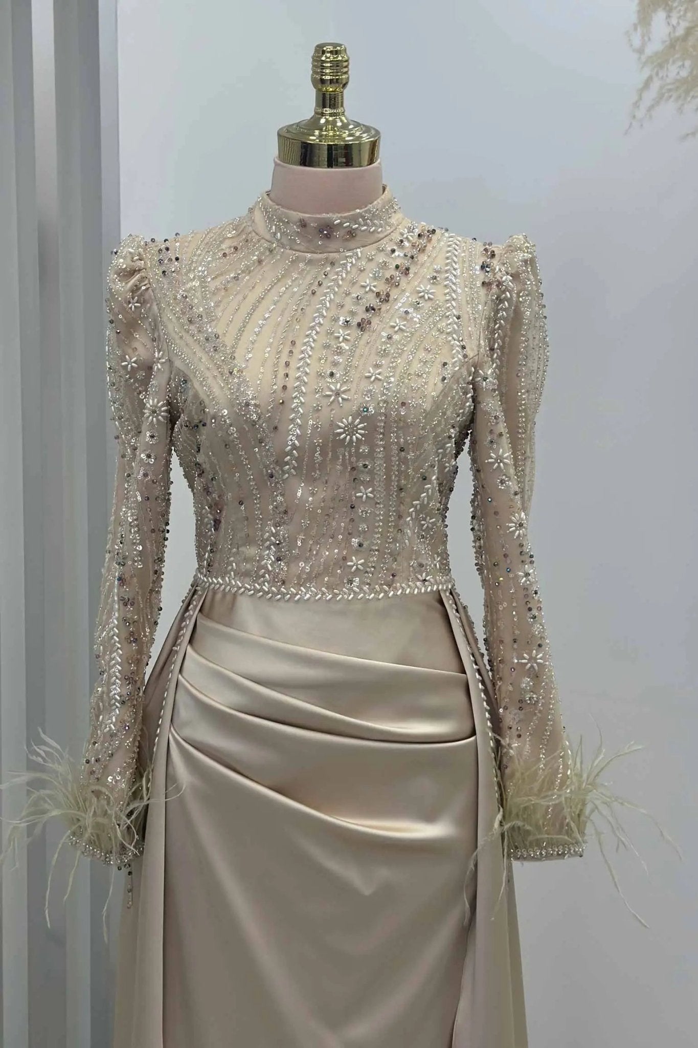 Sherry Tesettür Abiye - FioraofDress - tesettur - abiye - GOLD - 38 - hijab - evening - dress