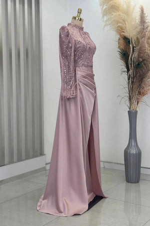 Sherry Tesettür Abiye - FioraofDress - tesettur - abiye - Pudra - 38 - hijab - evening - dress