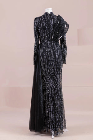 Silü Tesettür Abiye - FioraofDress - tesettur - abiye - Siyahh - 38 - hijab - evening - dress