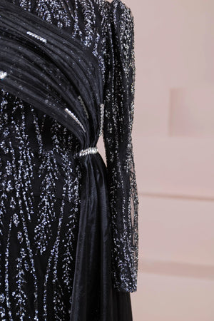 Silü Tesettür Abiye - FioraofDress - tesettur - abiye - Siyahh - 38 - hijab - evening - dress