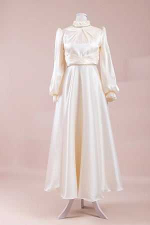 Sima Tesettür Abiye - FioraofDress - tesettur - abiye - Ekru - 38 - hijab - evening - dress