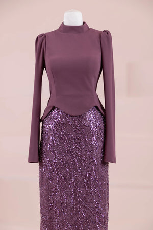 Simera Tesettür Abiye - FioraofDress - tesettur - abiye - Berry - 38 - hijab - evening - dress