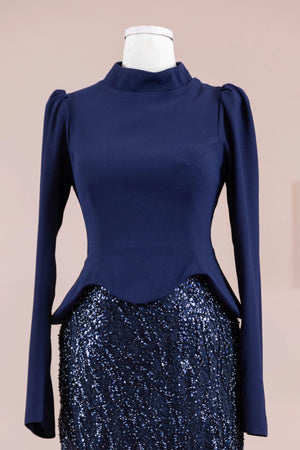 Simera Tesettür Abiye - FioraofDress - tesettur - abiye - LACİVERT - 38 - hijab - evening - dress